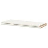 UTRUSTA white shelf: melamine, rectangular, thick, simple design.