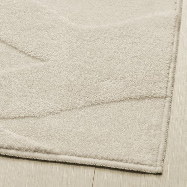 VÄXELFEL Rug, low pile, off-white, 200x300 cm