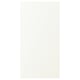 Ikea VALLSTENA white kitchen cabinet door. Smooth clean surface. Timeless design. Plastic foil material. Rectangle shape.