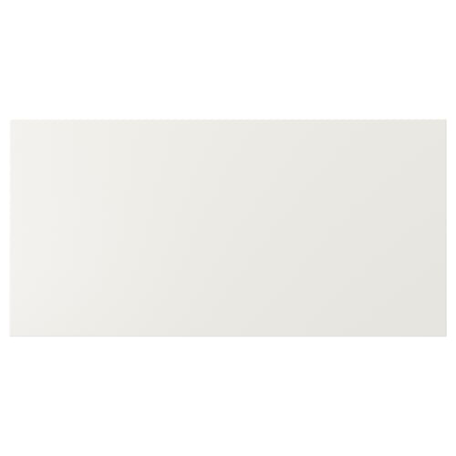 VEDDINGE white kitchen cabinets, sleek modern design, made from fibreboard and polyurethane paint.