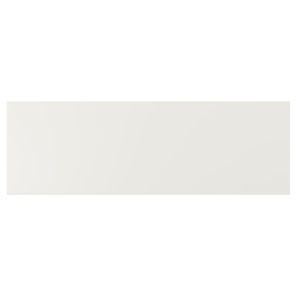 White VEDDINGE kitchen cabinet, sleek and modern, fiberboard with smooth polyurethane finish.