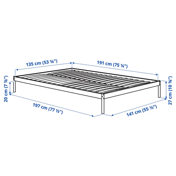 Illustration with measurements for the product: VEVELSTAD.
