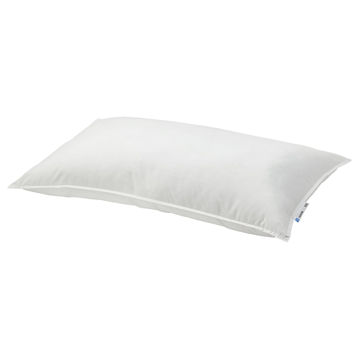 A white VILDKORN pillow with a cotton-polyester blend cover, rectangular shape, and simple design.