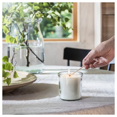 ADLAD Vela aromática en vaso, Bosque escandinavo/blanco, 40 hr