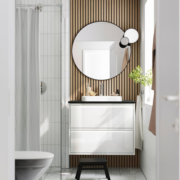 ÄNGSJÖN / BACKSJÖN Mueble de lavabo con cajones/lavabo