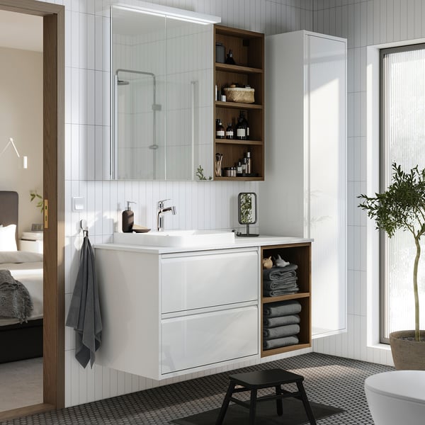 ÄNGSJÖN / BACKSJÖN Mueble de lavabo/lavabo
