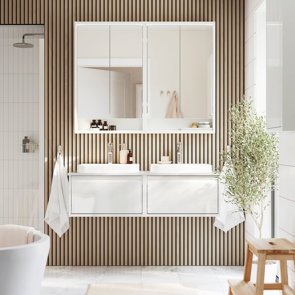 ÄNGSJÖN / BACKSJÖN Mueble de lavabo/lavabo