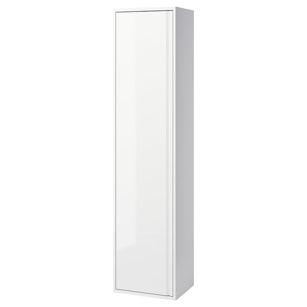 ÄNGSJÖN Gab alt puerta, alto brillo blanco, 46x38x196 cm