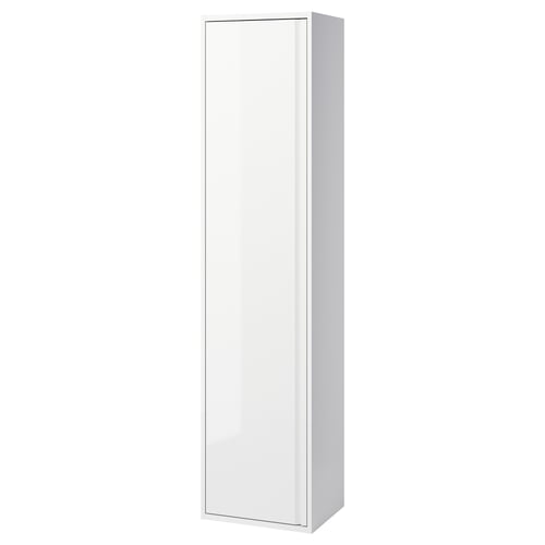 ÄNGSJÖN Gab alt puerta, alto brillo blanco, 46x38x196 cm
