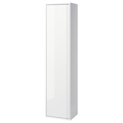 ÄNGSJÖN Gab alt puerta, alto brillo blanco, 46x38x196 cm