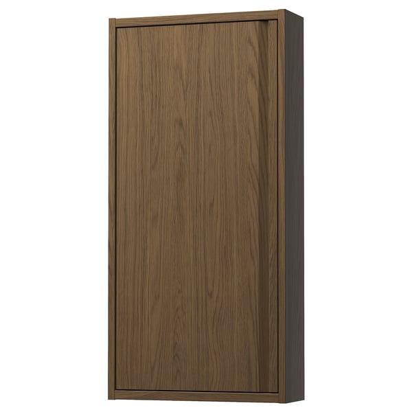 ÄNGSJÖN Gabinete de pared con puerta, café efecto roble, 46x15x94 cm