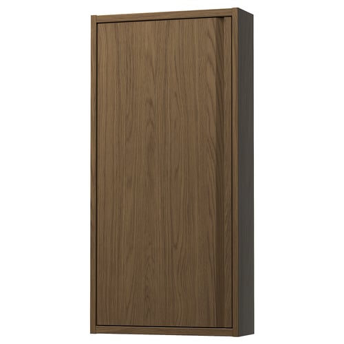 ÄNGSJÖN Gabinete de pared con puerta, café efecto roble, 46x15x94 cm