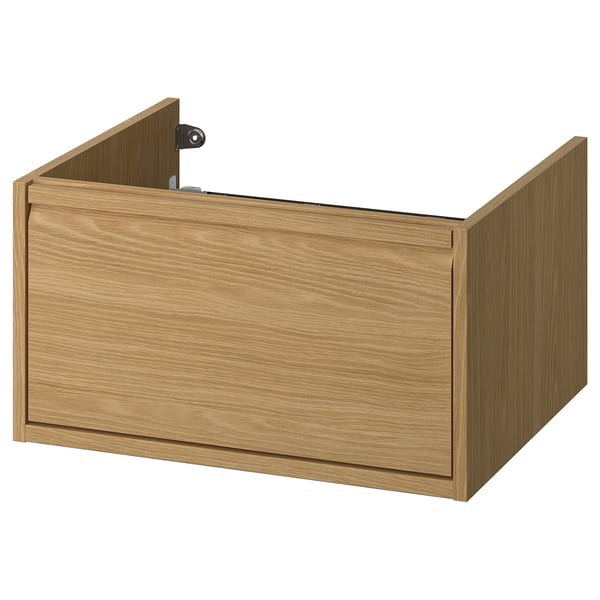 ÄNGSJÖN Mueble de lavabo con cajón, efecto roble, 61x53x33 cm