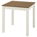 ÅLHULT Mesa, beige/café, 80x74 cm