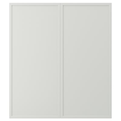 ASPUDDEN Puerta de gabinete esquina, 2 pzas, gris claro, 33x76 cm