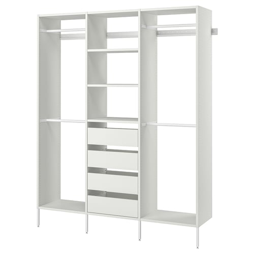 AURDAL Combinación de clóset, blanco, 190x40x221 cm