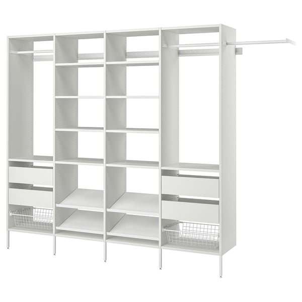 AURDAL Combinación de clóset, blanco, 302-337.5x40x221 cm