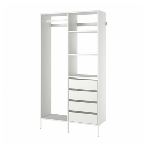 AURDAL Combinación de clóset, blanco, 125x40x221 cm