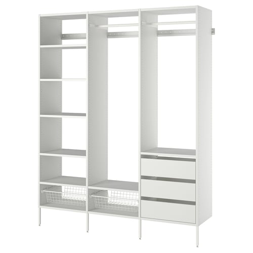 AURDAL Combinación de clóset, blanco, 190x40x221 cm