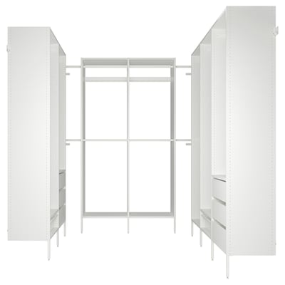AURDAL Combinación de clóset, blanco, 180-300x40x221 cm