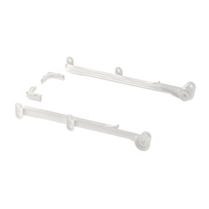 AURDAL Riel extraíble para canasta, blanco, 37 cm