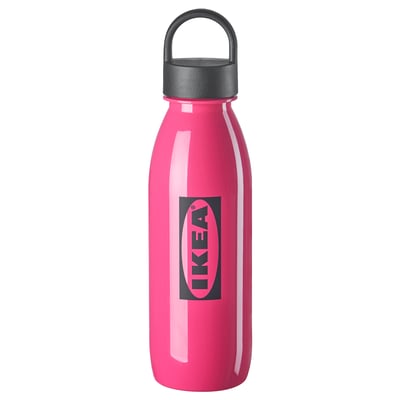 AURTIENDE Botella de agua, rosa, 0.5 l
