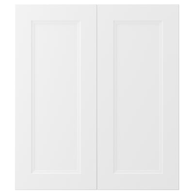 AXSTAD Puerta de gabinete esquina, 2 pzas, blanco mate, 33x76 cm