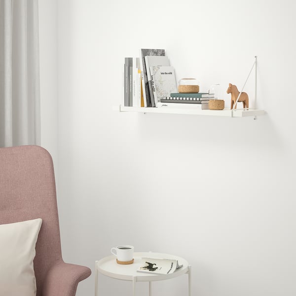 BERGSHULT / PERSHULT Repisa, blanco/blanco, 80x20 cm