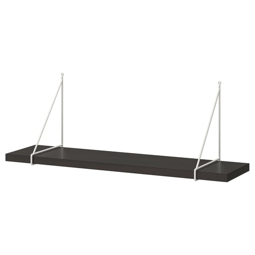 BERGSHULT / PERSHULT Repisa, negro-café/blanco, 80x20 cm