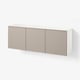 BESTÅ Combinación de gabinetes de pared, blanco/Hammarsmed beige, 180x42x64 cm
