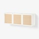 BESTÅ Combinación de gabinetes de pared, blanco Studsviken/blanco álamo negro, 180x42x64 cm