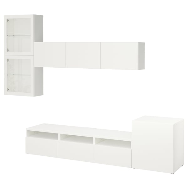 BESTÅ Mueble de TV c/puertas de vidrio