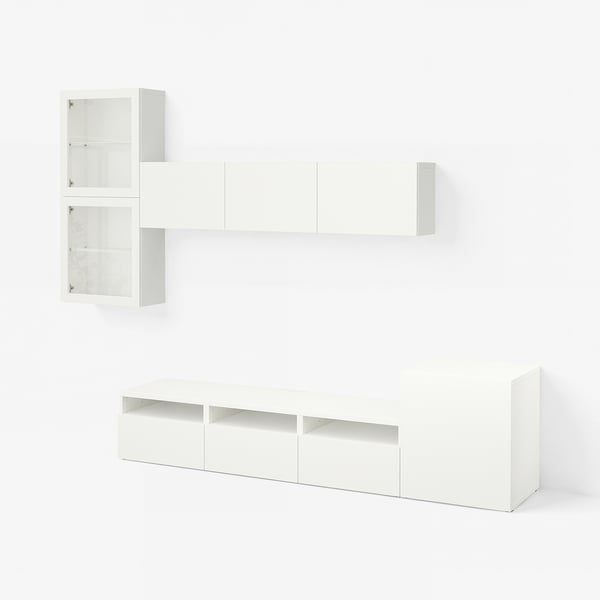 BESTÅ Mueble de TV c/puertas de vidrio