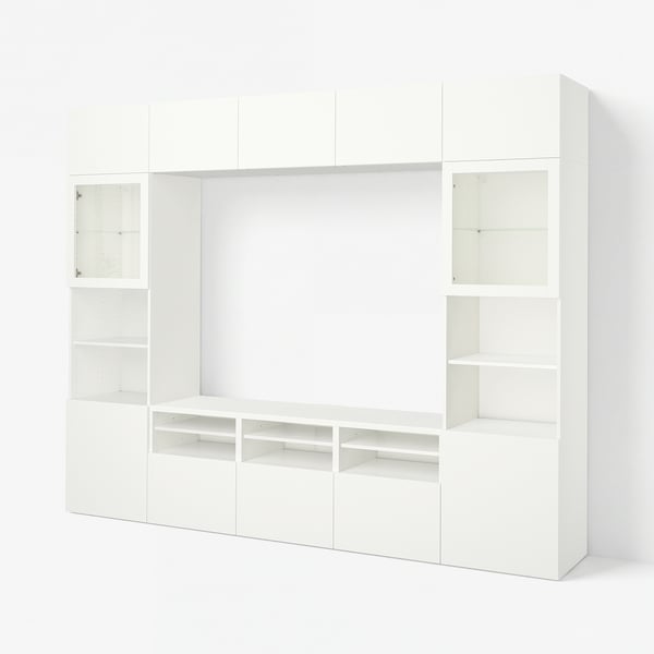 BESTÅ Mueble de TV c/puertas de vidrio