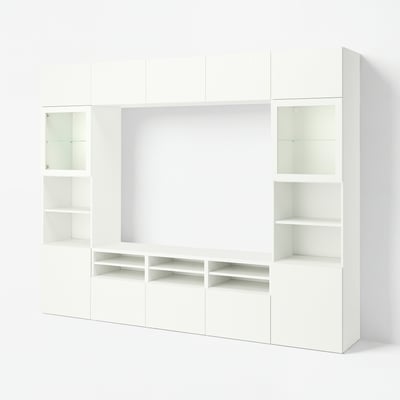 BESTÅ Mueble de TV c/puertas de vidrio