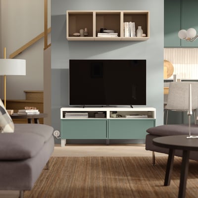 BESTÅ Mueble de TV con cajones
