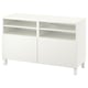BESTÅ Mueble de TV con puertas, blanco/Lappviken/Stubbarp blanco, 120x42x74 cm