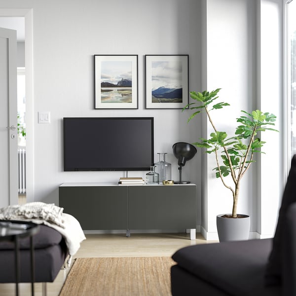 BESTÅ Mueble de TV con puertas