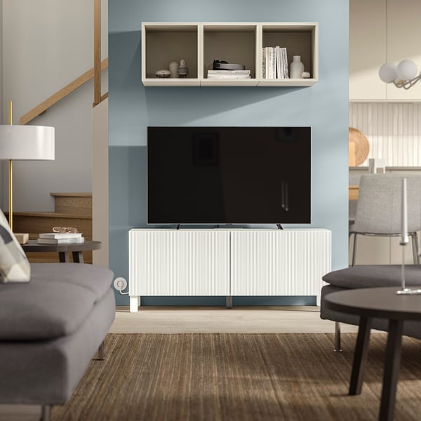 BESTÅ Mueble de TV con puertas