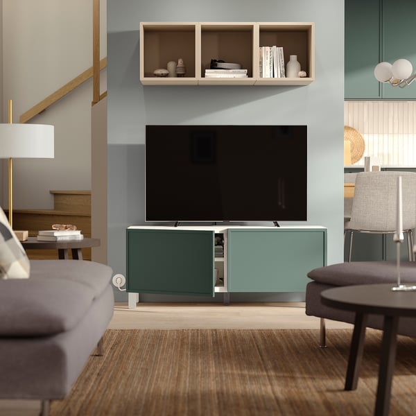 BESTÅ Mueble de TV con puertas