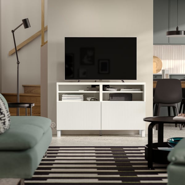 BESTÅ Mueble de TV con puertas