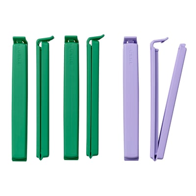 BEVARA Pinza para bolsas, verde/lila