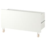 BILLY Cajón, blanco/con ruedas, 80x28x43 cm