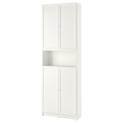 BILLY / OXBERG Librero+puertas/mód extens