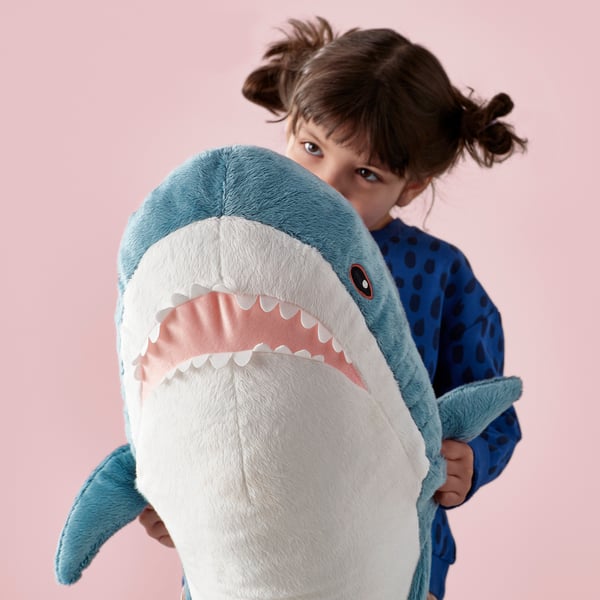 BLÅHAJ Peluche, tiburón, 100 cm