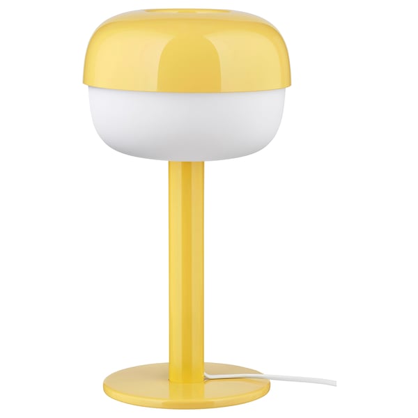 BLÅSVERK Lámpara de mesa, amarillo, 36 cm