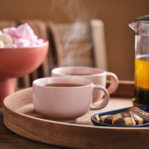 BLOMVECKLARE Taza, rosa claro, 43 cl