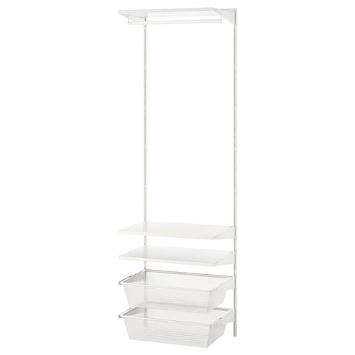 BOAXEL Combinación de clóset, blanco, 62x40x201 cm