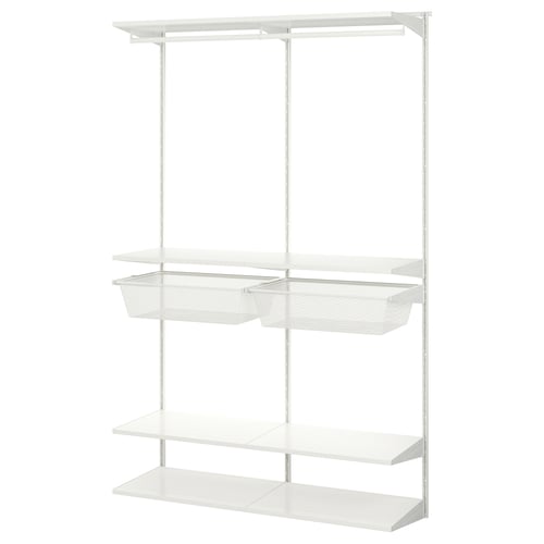 BOAXEL Combinación de clóset, blanco, 125x40x201 cm