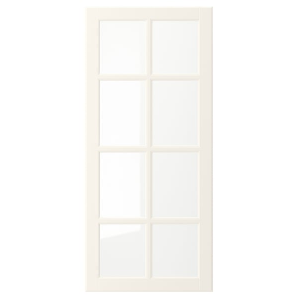 BODBYN Puerta de vidrio, hueso, 46x102 cm